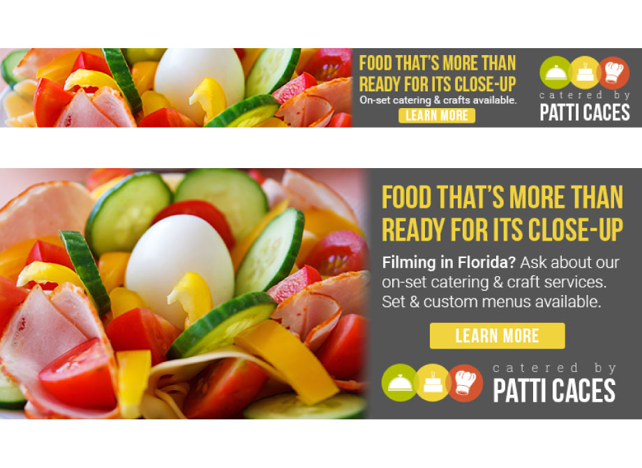 Catered by Patti Caces: Sample banner ad designs