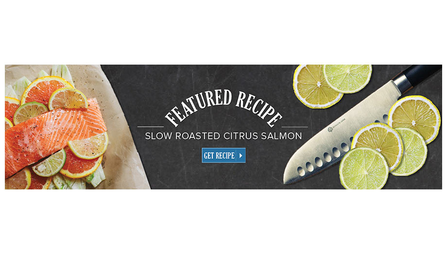 Pure Food Fish Market: Rotating web banner design.