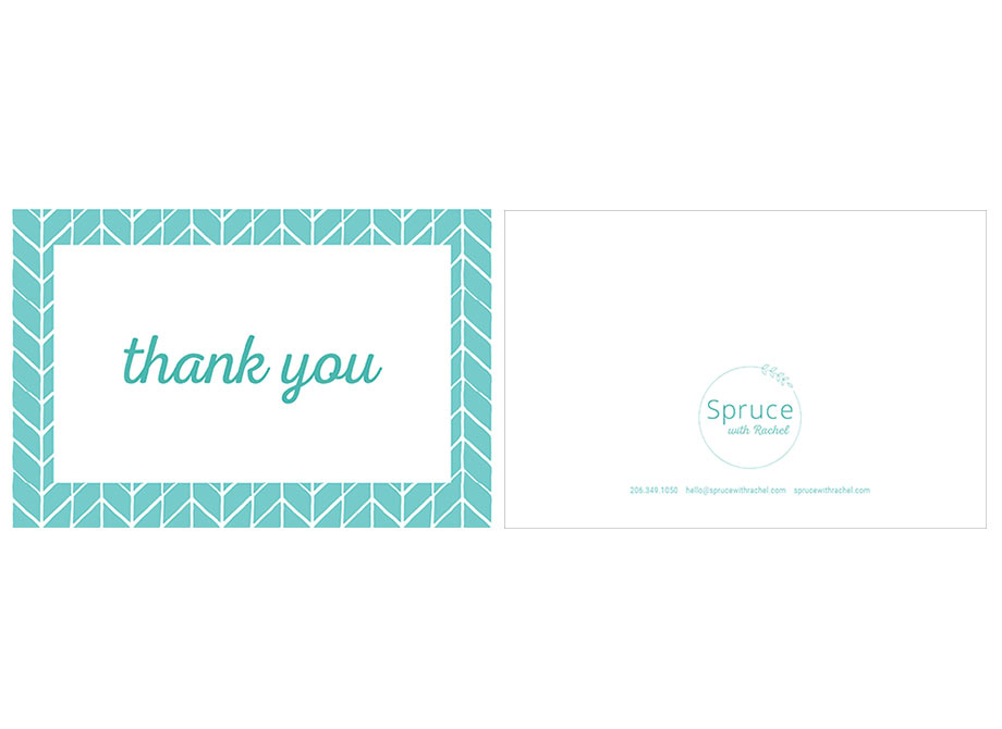 Spruce with Rachel: Thank You card